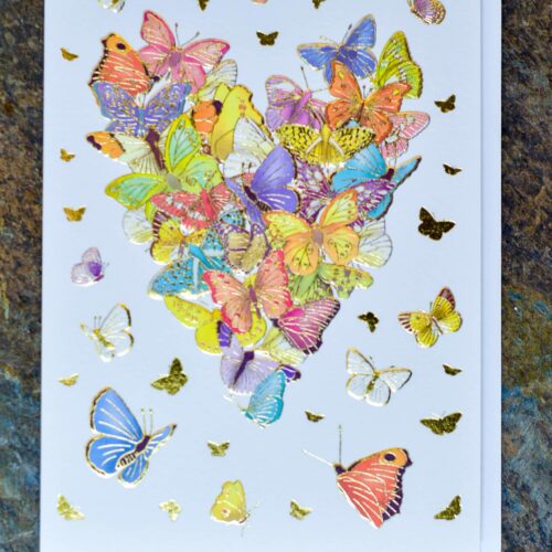 Une Grande carte - Grande carte avec plein de papillons