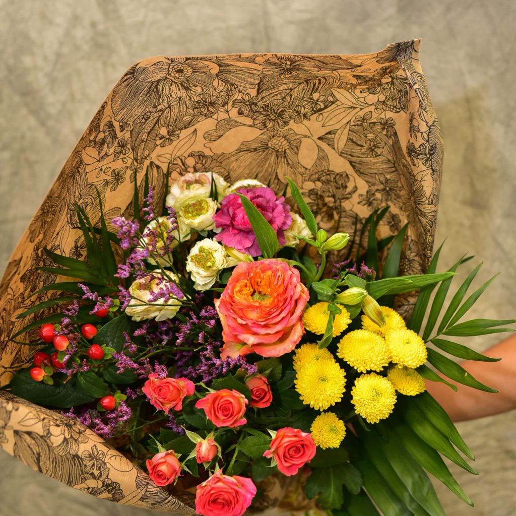 Bouquet du jour de ton coloré