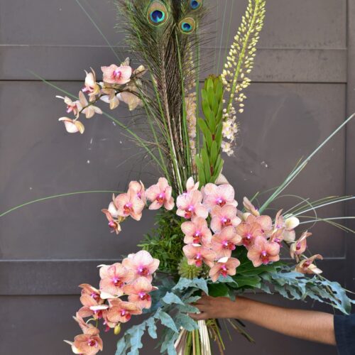 Bouquet stylisé avec de l'Orchidée