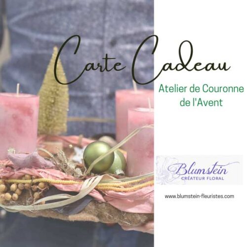 Une carte cadeau atelier couronne de l’avent