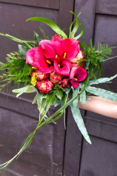 Bouquet stylisé avec des Arums