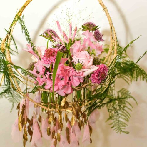 bouquet de mariée style sac à main